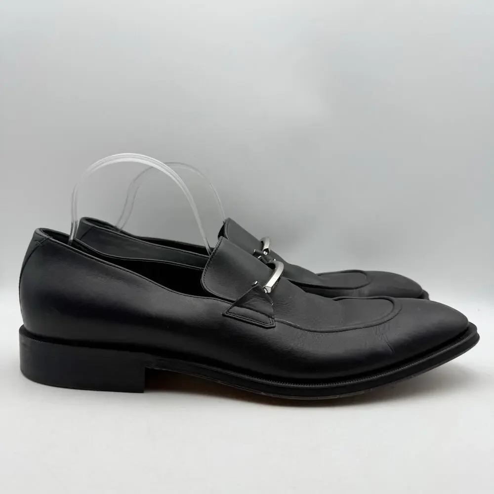 BOSS Mens Derrek Bit Loafers US 11 EU 44 Black Leather GUC